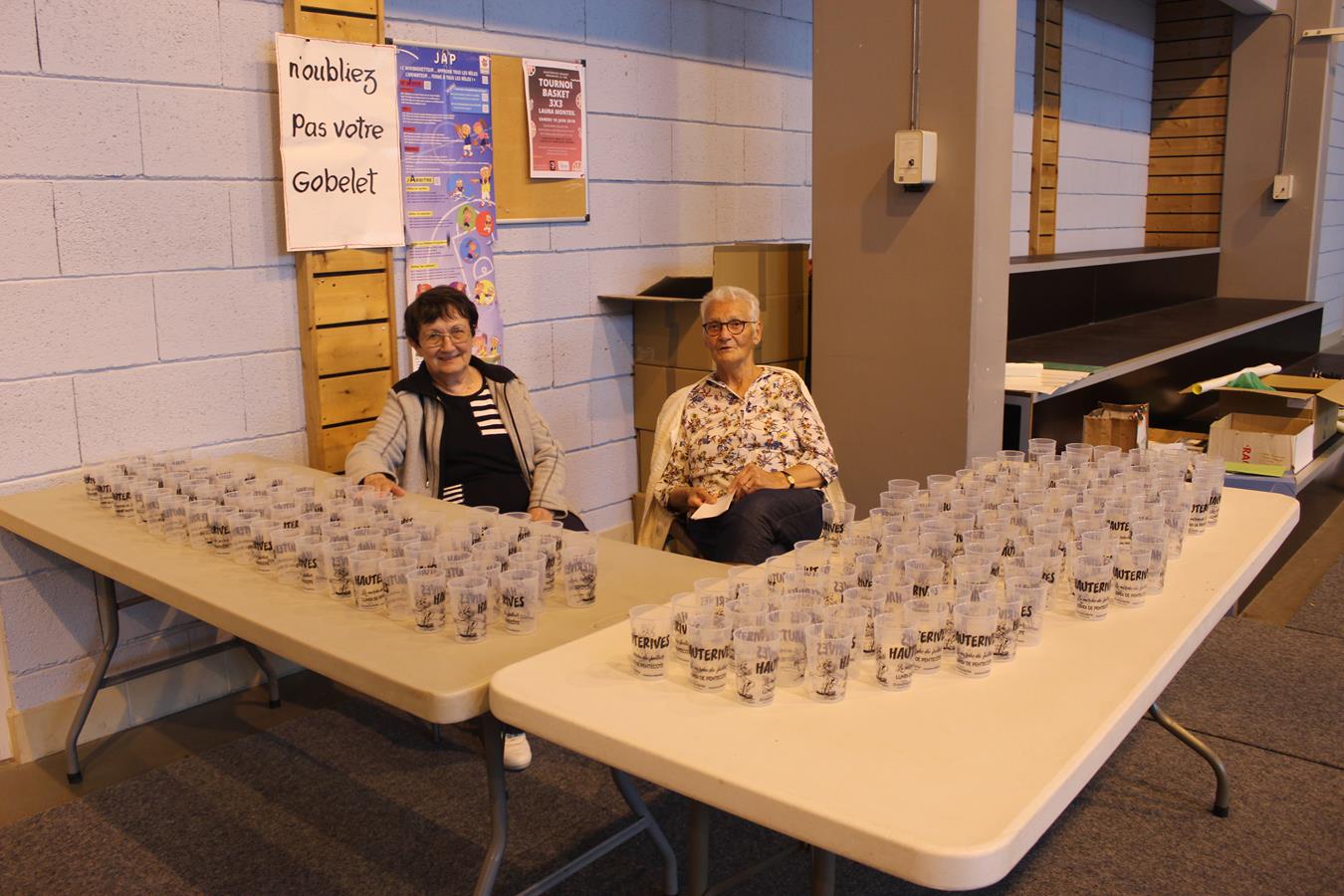 le stand du verre de la marche