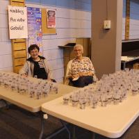 le stand du verre de la marche