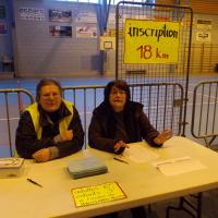 le premier stand inscription des 18 kms