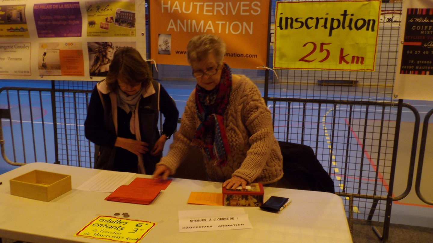 le stand inscription des 25 kms