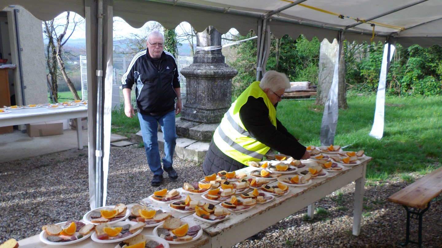 préparation des assiettes