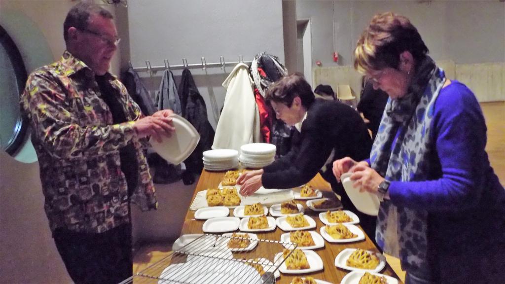 le repas offert pour les bénévoles