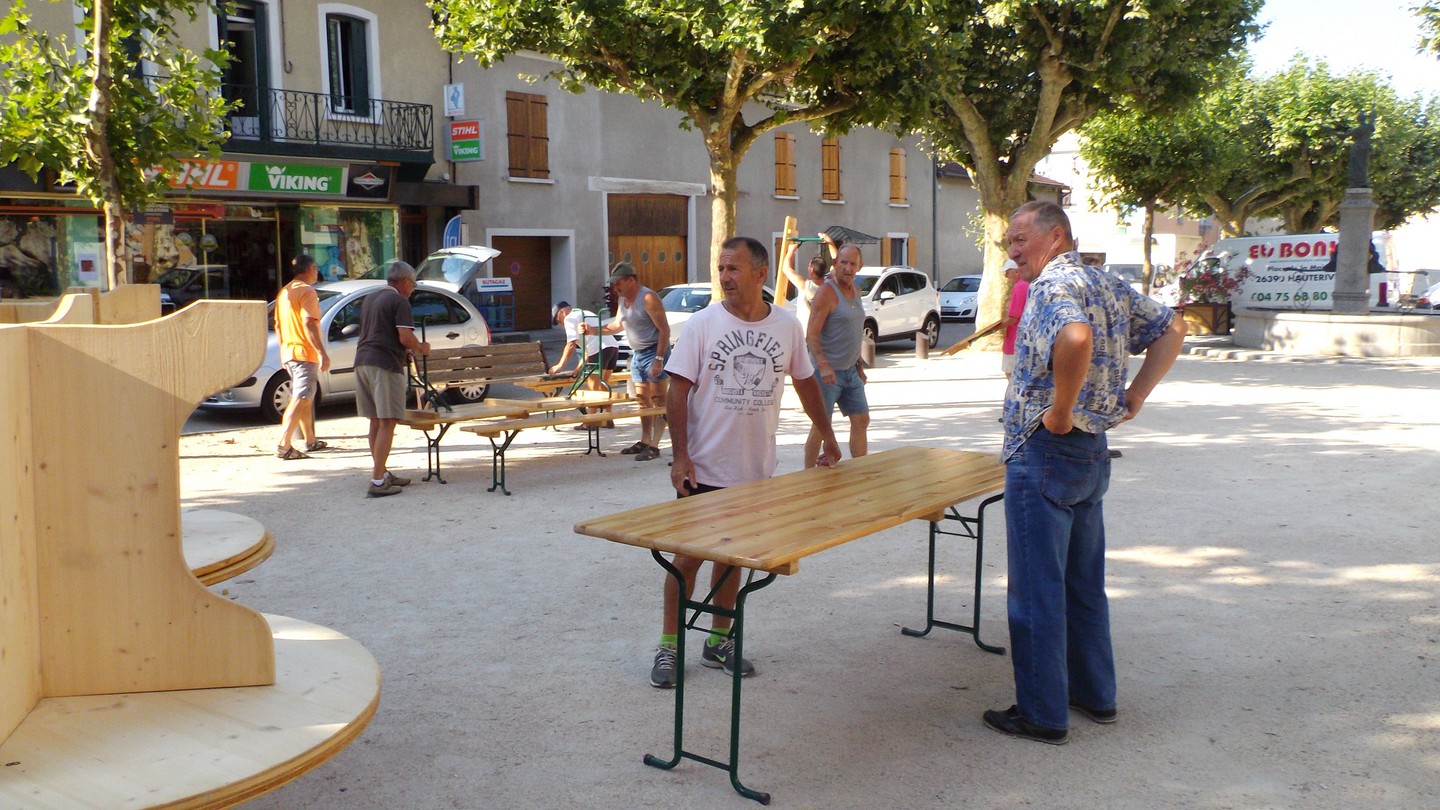 pose des tables